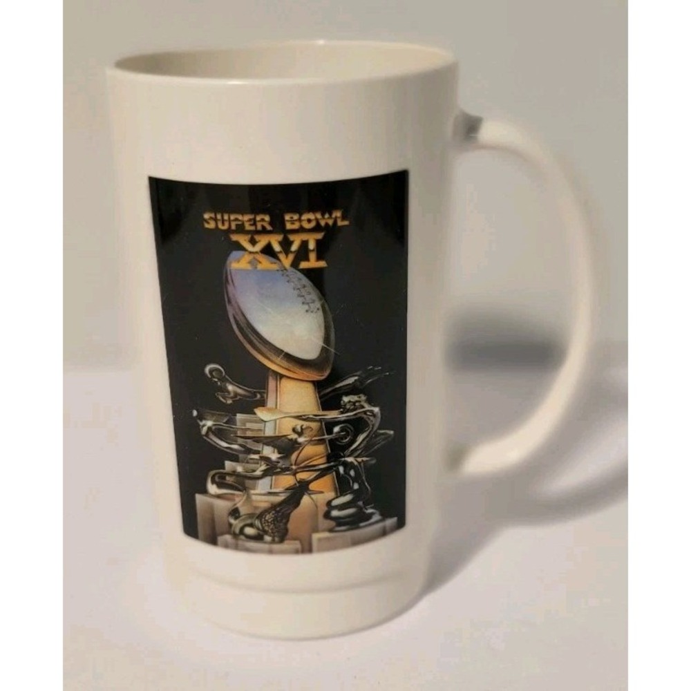 Vintage 1982 Superbowl XVI Silverdome 49ers Promo Cup Burger Chef Dr. Pepper